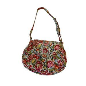 Vera Bradley Saddle Up Crossbody Shoulder Bag Hope Garden  Floral Quilted Purse